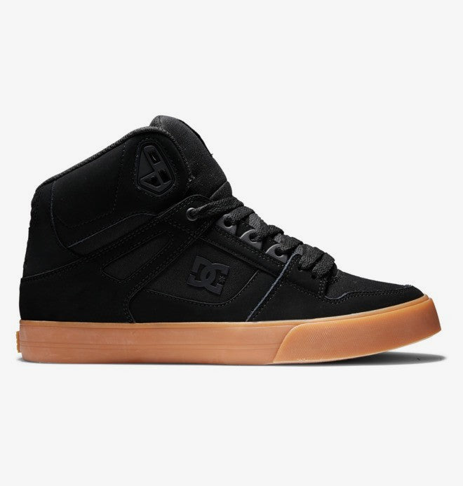 DC PURE HIGH TOP WC BLACK GUM Lotsa Shoes