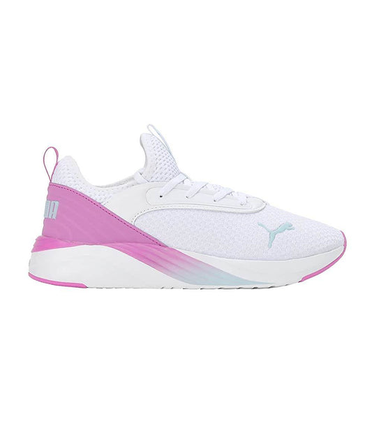 PUMA WOMENS SOFTRIDE RUBY LUXE - WHITE/ELECTRIC ORCHID