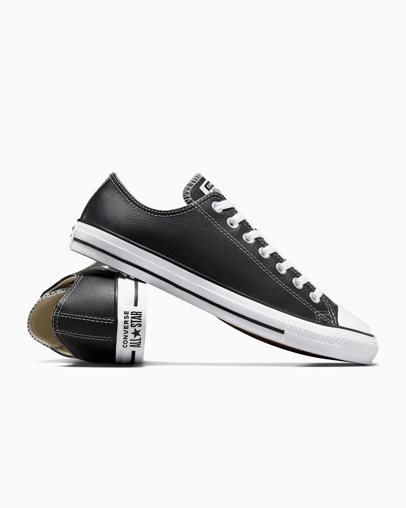 Converse all star leather low top best sale