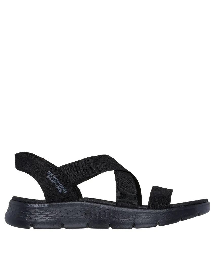 SKECHERS GO WALK FLEX SANDAL GLIMMER UP - BLACK