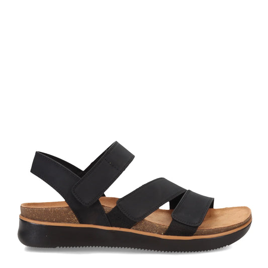 SKECHERS LIFTED COMFORT SANDAL - BLACK