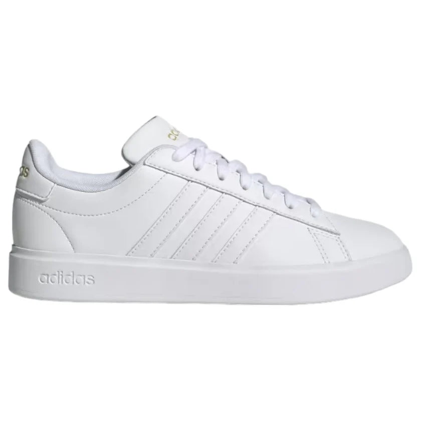 ADIDAS WOMENS GRAND COURT 2.0 - WHITE/WHITE/GOLD METALLIC