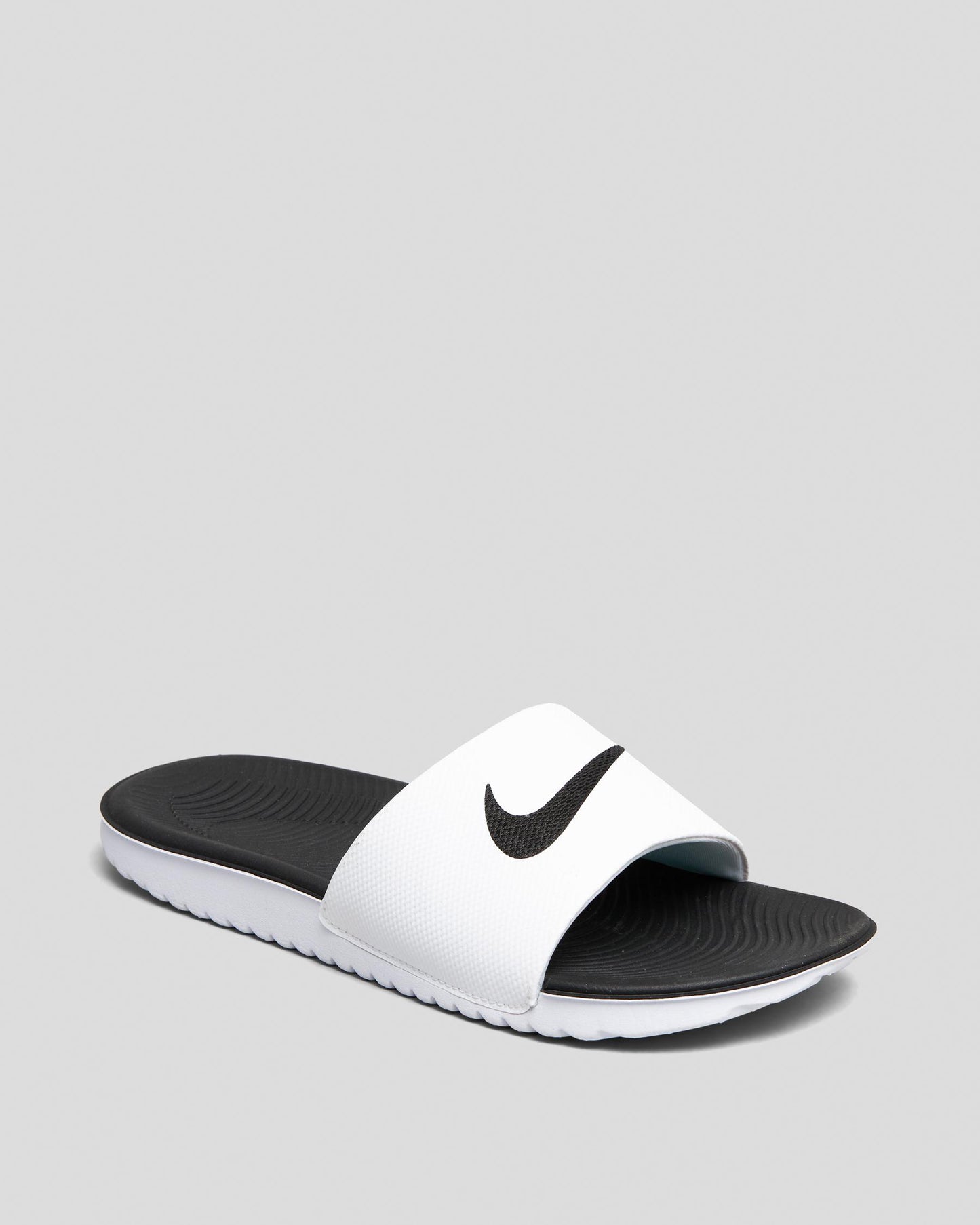 NIKE KAWA SLIDE - WHITE/BLACK