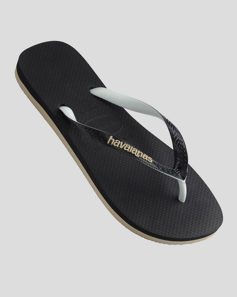 HAVAIANAS TOP RUBBER MIX - BLACK/WHITE