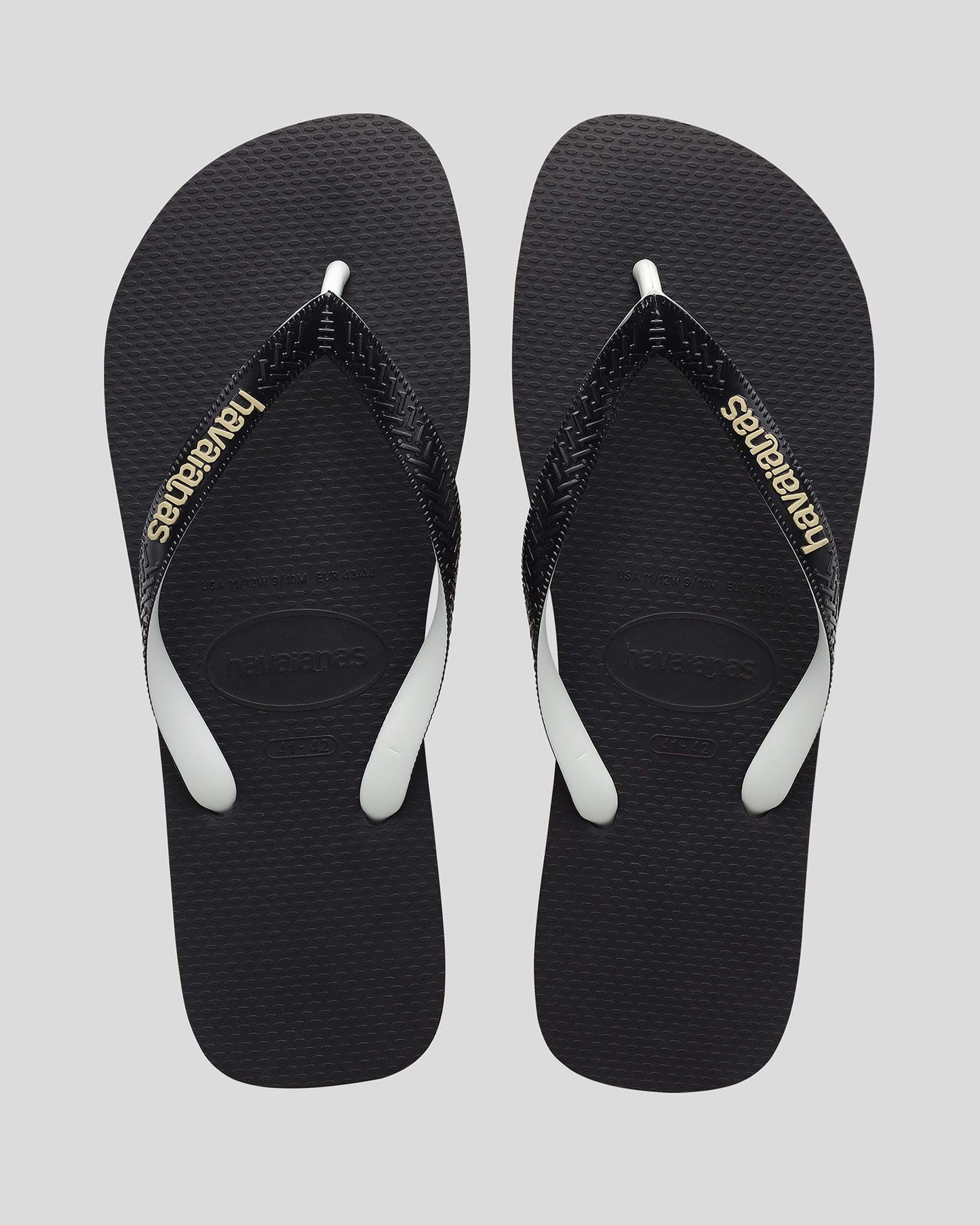 HAVAIANAS TOP RUBBER MIX - BLACK/WHITE