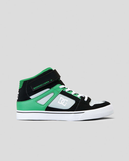 DC YOUTH PURE HIGH-TOP EV - BLACK/KELLY GREEN