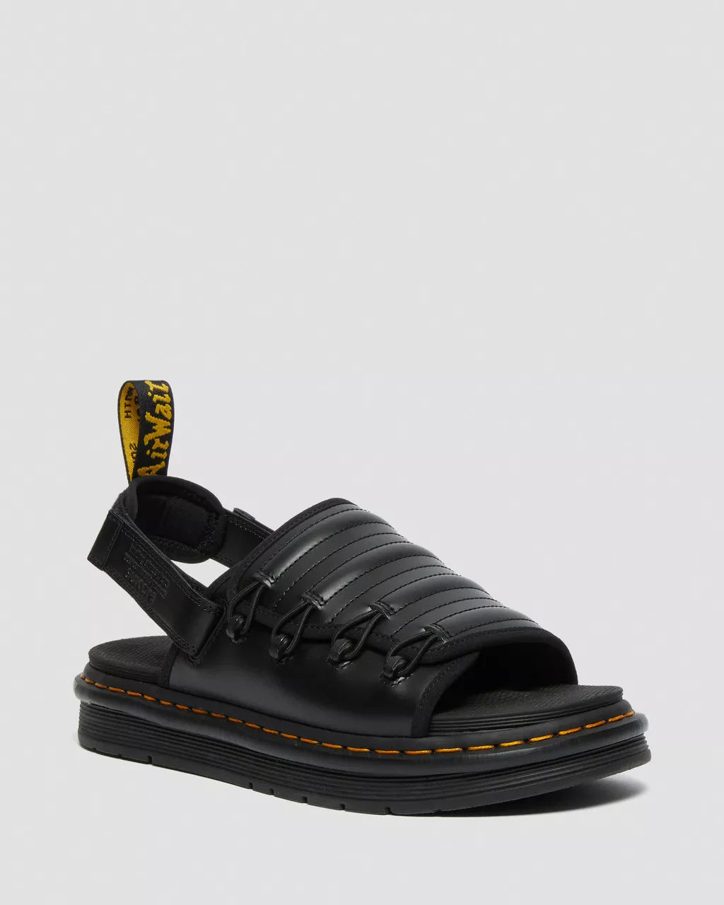 DR MARTENS MURA SUICOKE LEATHER SANDALS - BLACK