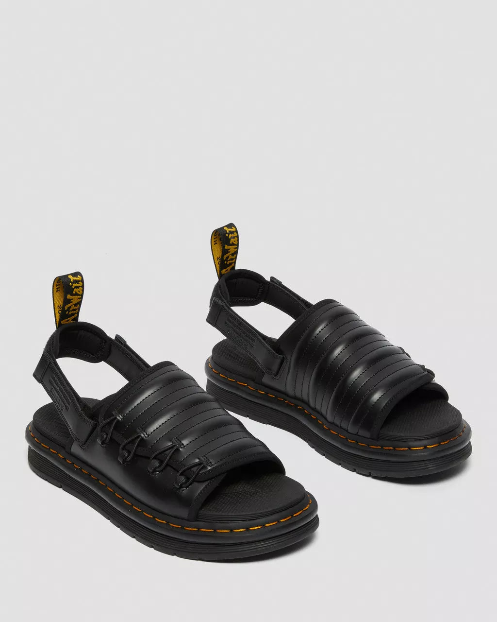 DR MARTENS MURA SUICOKE LEATHER SANDALS - BLACK