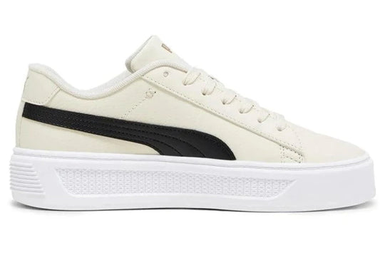 PUMA WOMENS SMASH PLATFORM V3 - ALPINE SNOW/BLACK/GOLD/WHITE