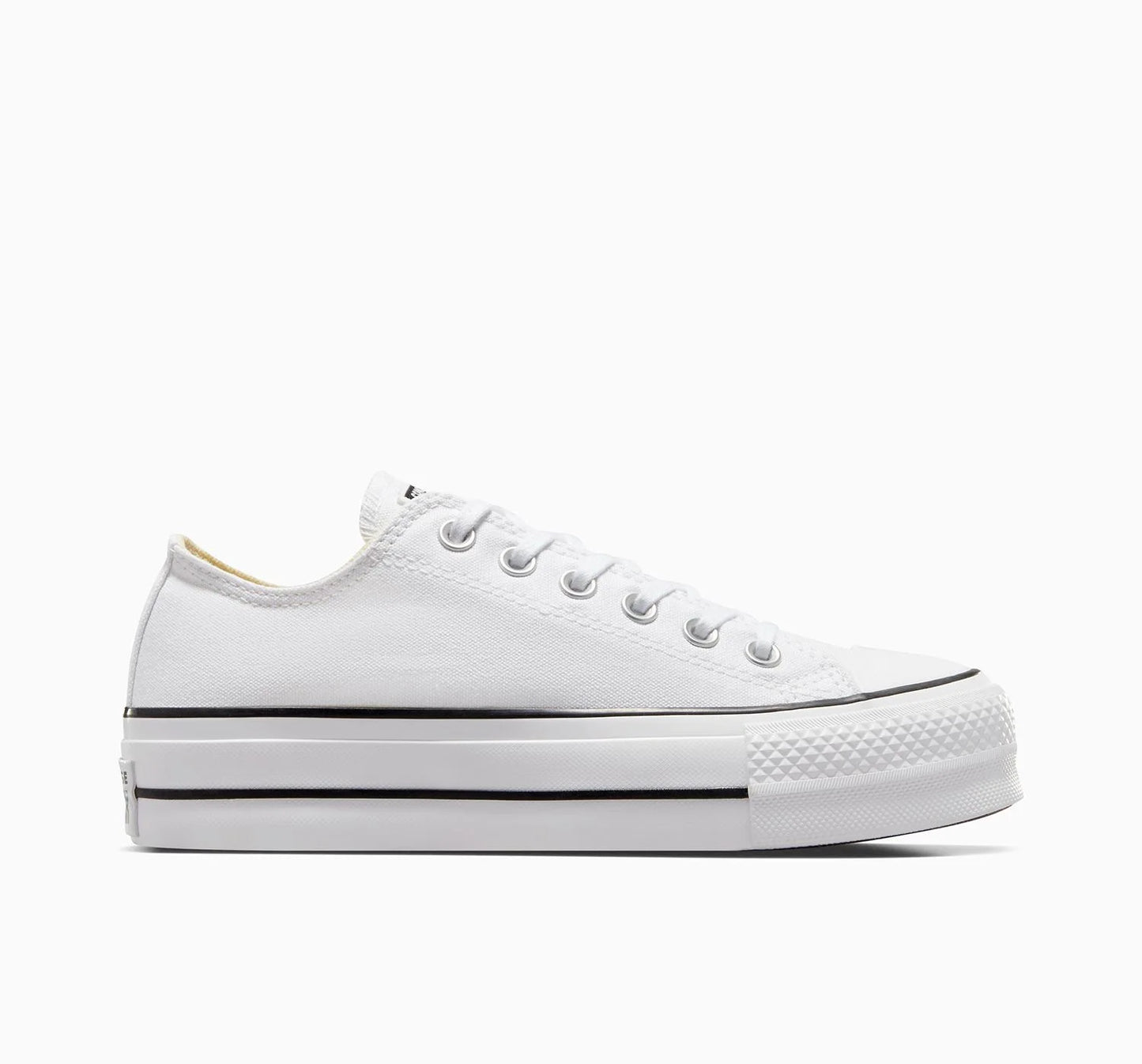 Converse WOMENS Chuck Taylor All Star Canvas Lift Low Top - White/Black/White