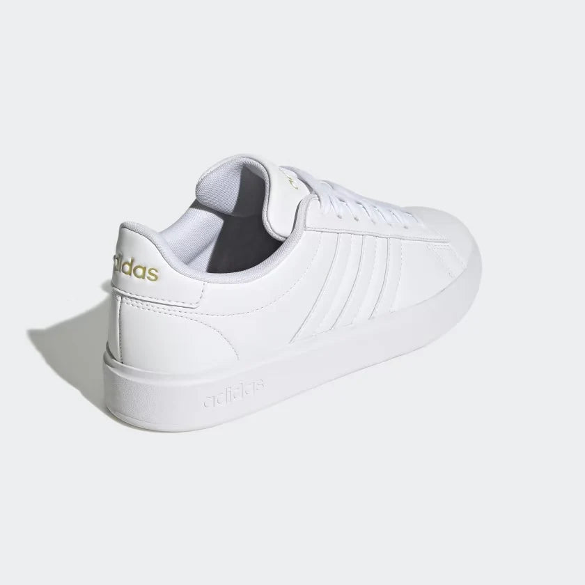 ADIDAS WOMENS GRAND COURT 2.0 - WHITE/WHITE/GOLD METALLIC