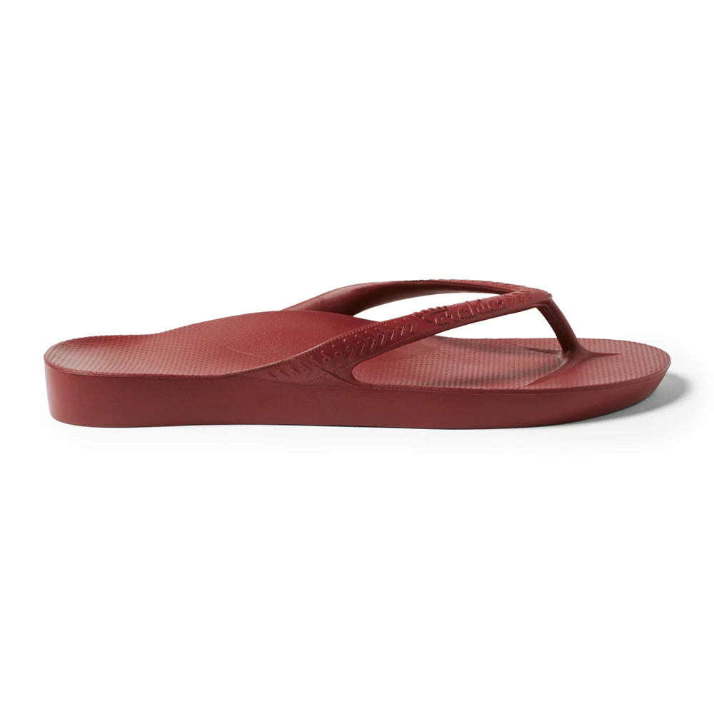 ARCHIES ARCH SUPPORT JANDALS - SANGRIA RED