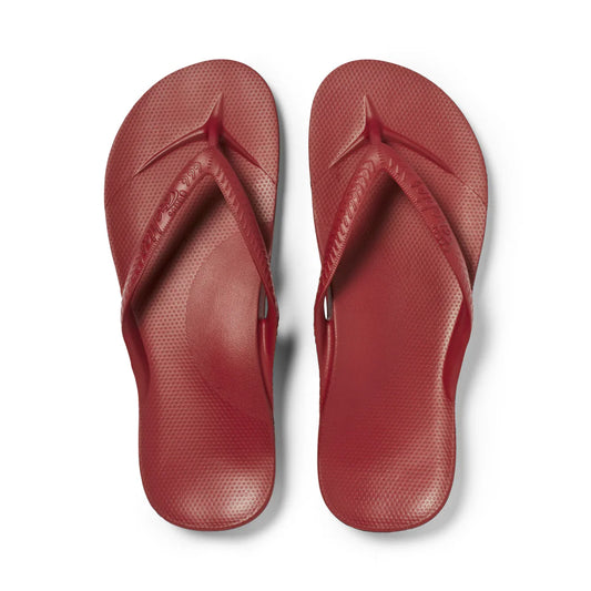 ARCHIES ARCH SUPPORT JANDALS - SANGRIA RED