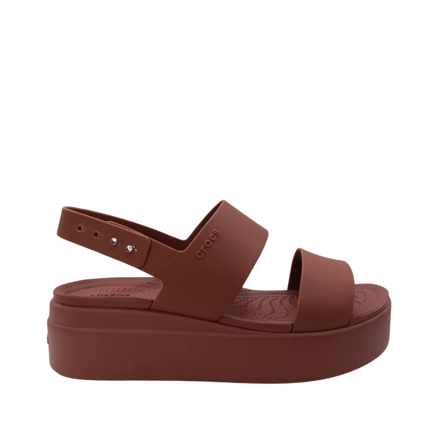 CROCS BROOKLYN LOW WEDGE - DARK CLAY