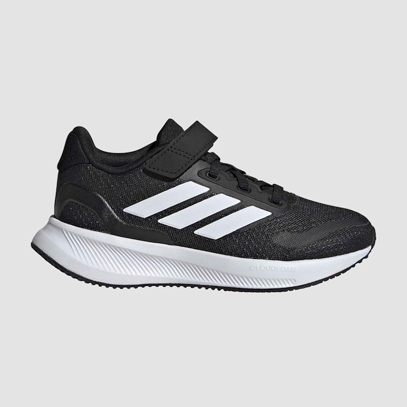 ADIDAS KIDS RUNFALCON 5 ELASTIC - BLACK/WHITE