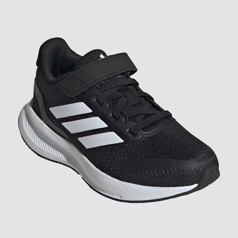 ADIDAS KIDS RUNFALCON 5 ELASTIC - BLACK/WHITE