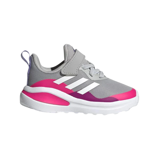 ADIDAS INFANT FORTARUN ELASTIC - Grey Two / Cloud White / Shock Pink