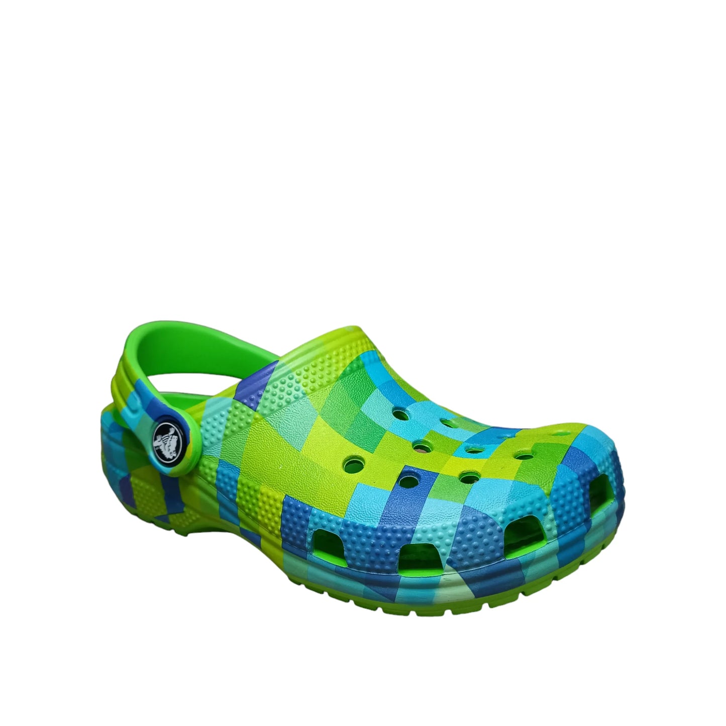 CROCS KIDS CLASSIC DIGI BLOCK CLOG - GREEN SLIME