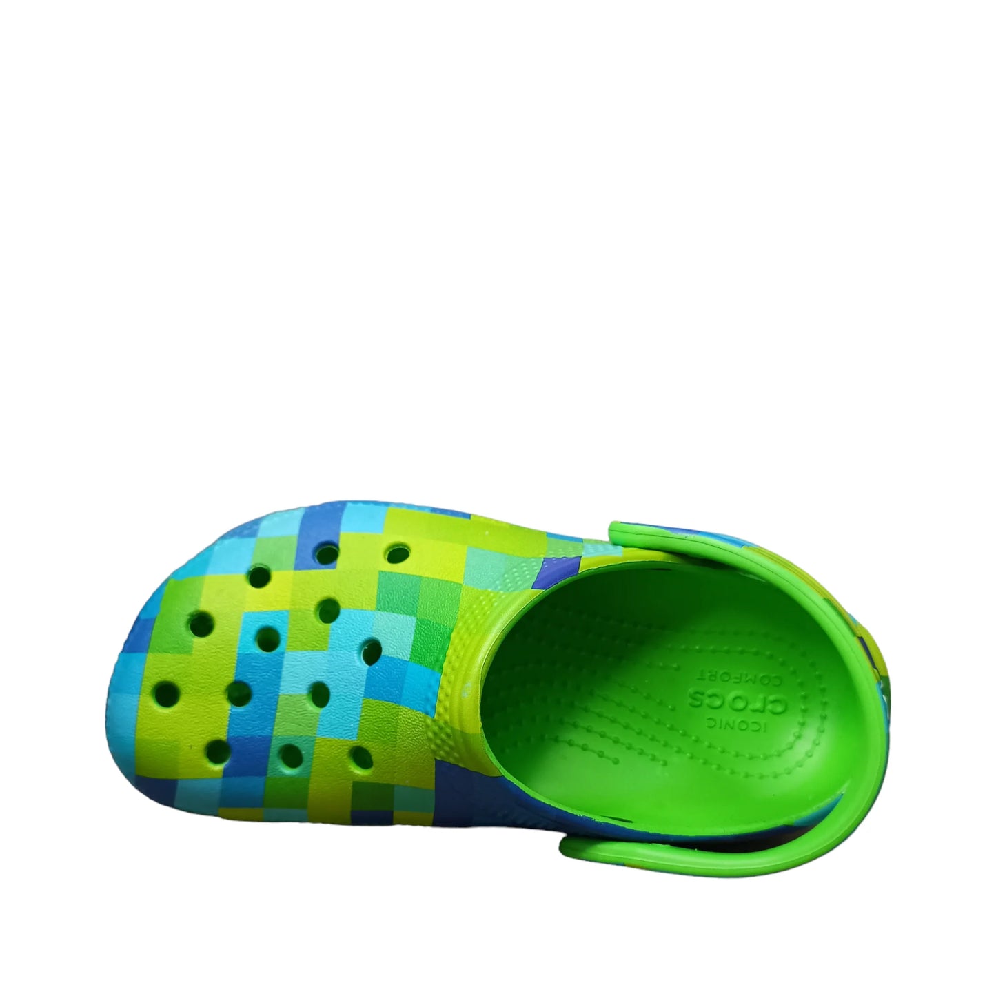 CROCS KIDS CLASSIC DIGI BLOCK CLOG - GREEN SLIME