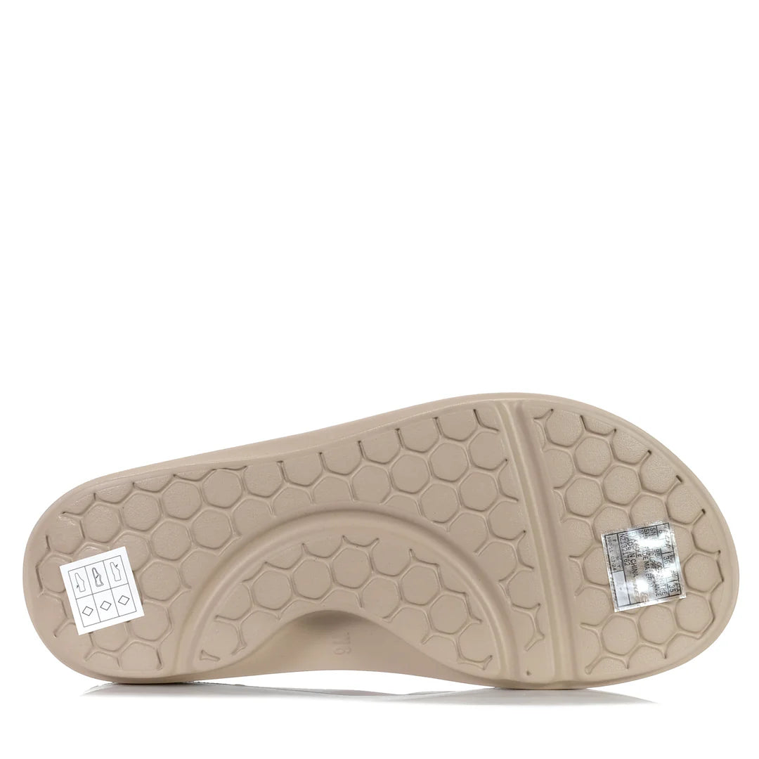 SKECHERS WOMENS RELAXED FIT: RELAY RE-BOUNCE 3 POINT - TAUPE