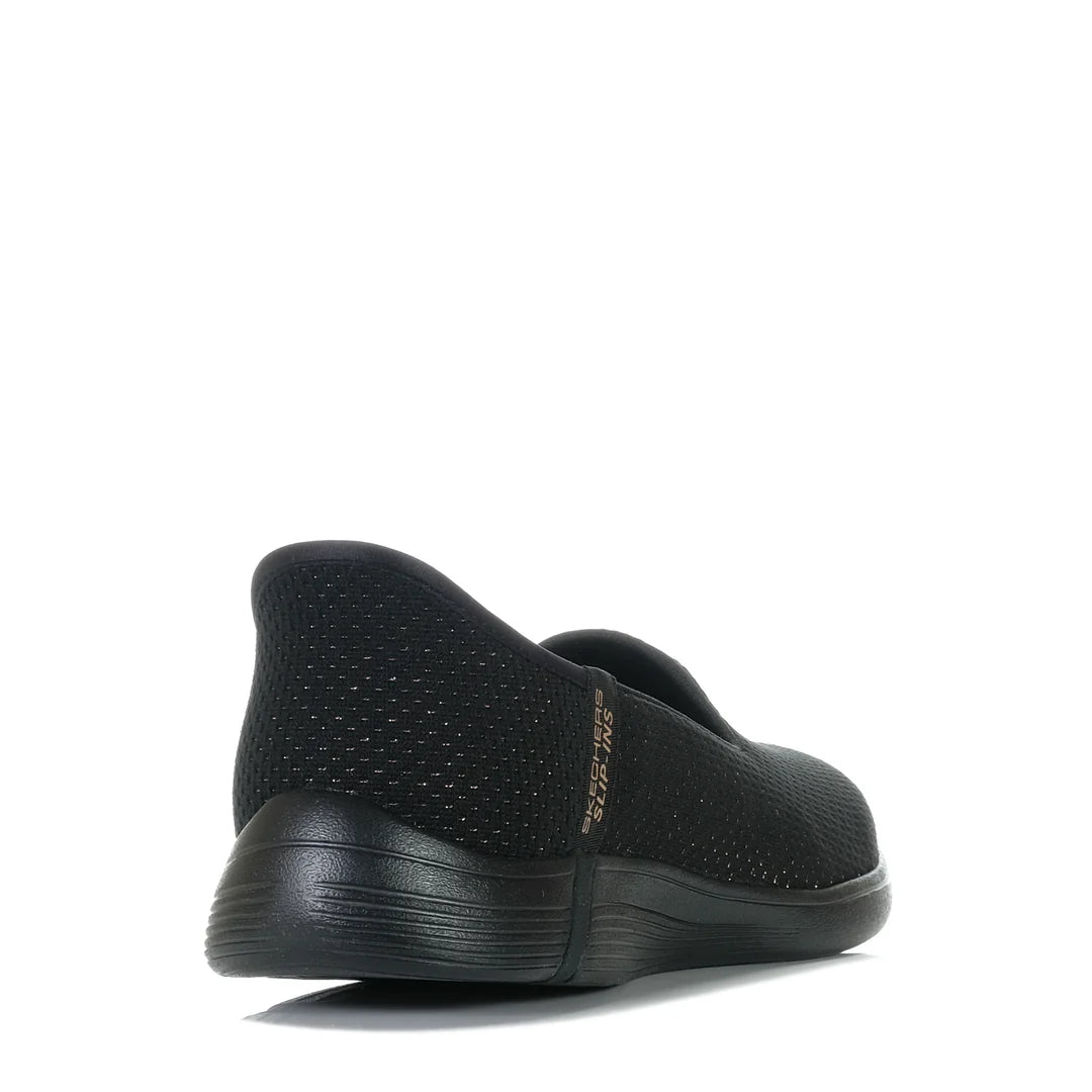 SKECHERS SLIP INS ON THE GO SWIFT LUMINARY - BLACK/ROSE GOLD