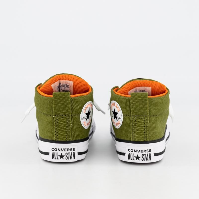 CONVERSE YOUTH CHUCK TAYLOR ALL STAR STREET MID - GRASSY/ORANGE/WHITE