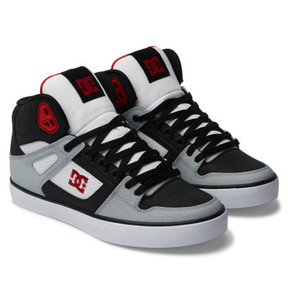 DC PURE HIGH TOP - BLACK/GREY/RED