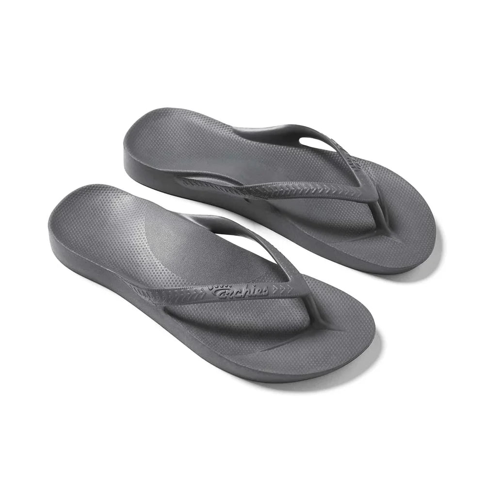 ARCHIES ARCH SUPPORT JANDALS - CHARCOAL