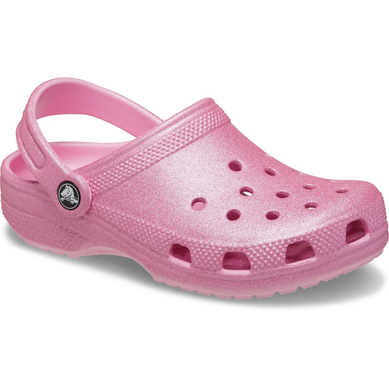 CROCS KIDS CLASSIC GLITTER CLOG - PINK TWEED GLITTER