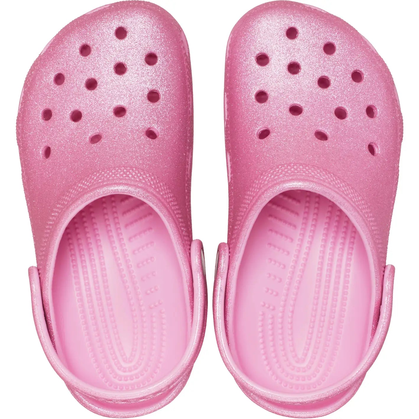 CROCS KIDS CLASSIC GLITTER CLOG - PINK TWEED GLITTER