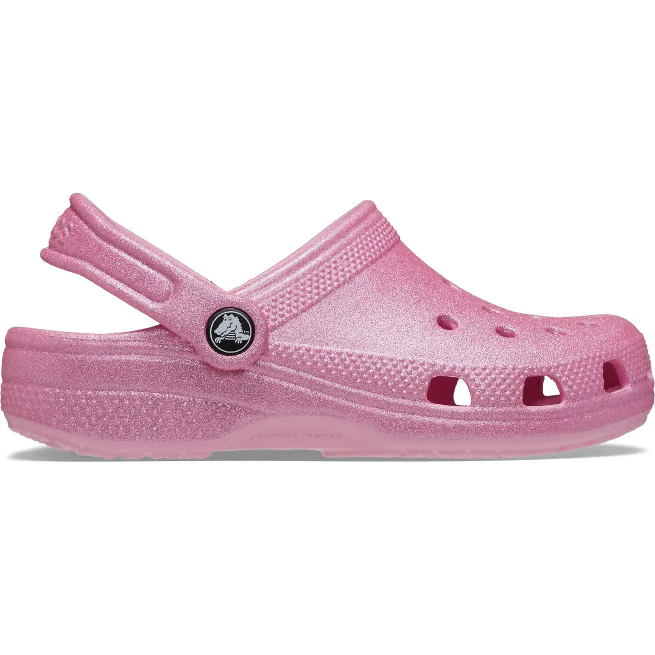 CROCS KIDS CLASSIC GLITTER CLOG - PINK TWEED GLITTER