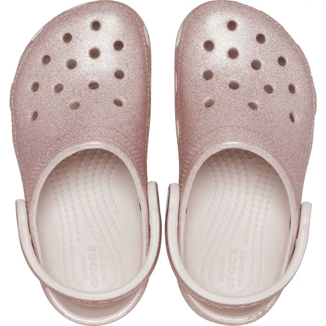 CROCS INFANT CLASSIC GLITTER CLOG - QUARTZ