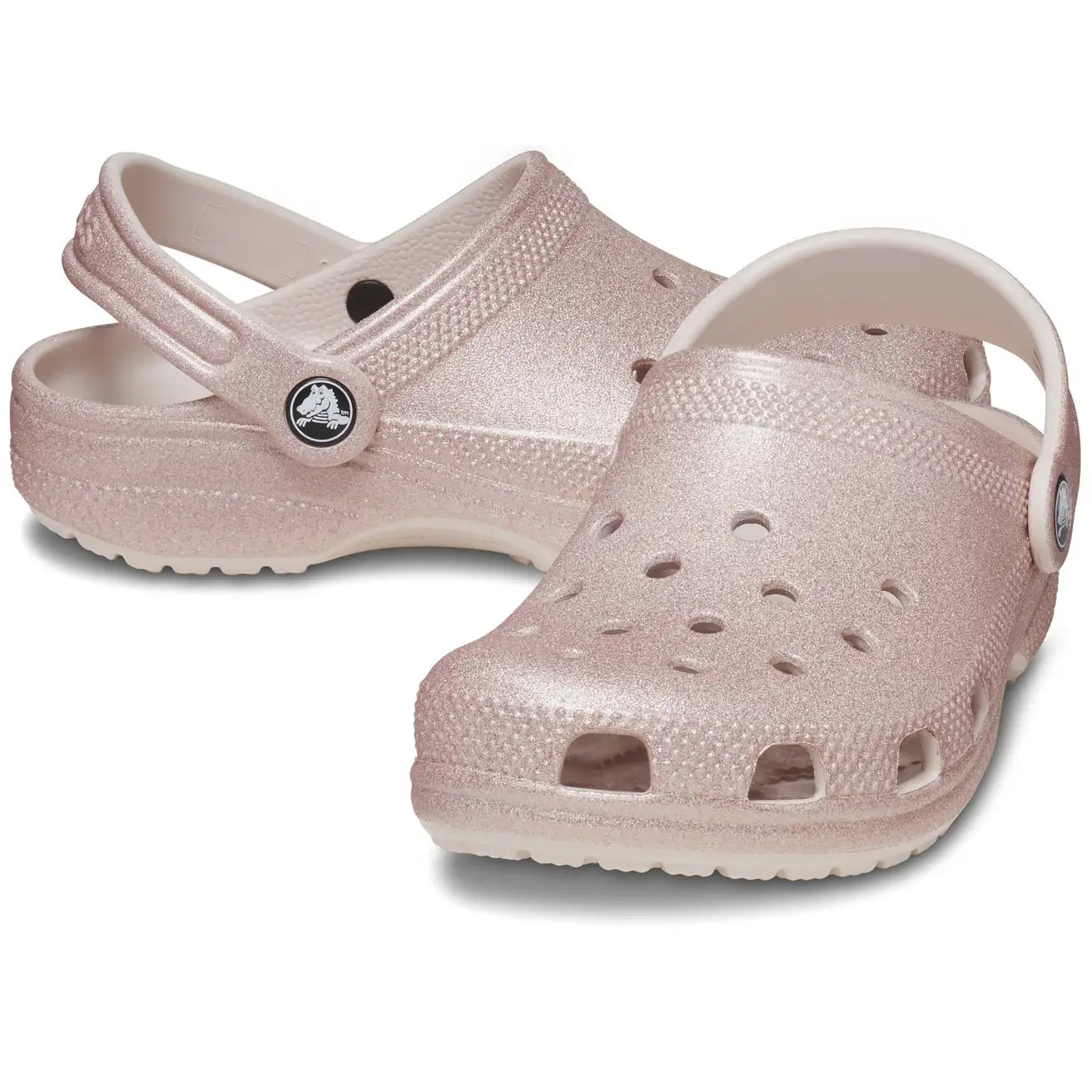 CROCS INFANT CLASSIC GLITTER CLOG - QUARTZ