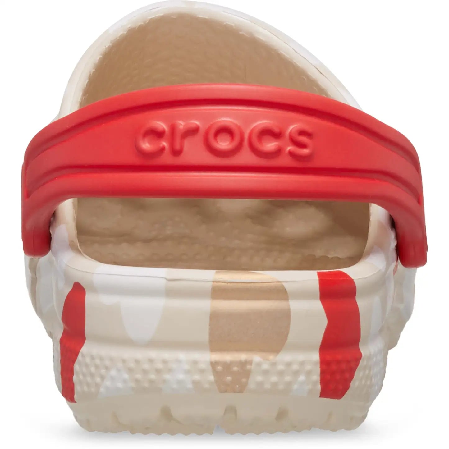 CROCS INFANT CLASSIC HEART PRINT CLOG - SANDSTONE/MULTI