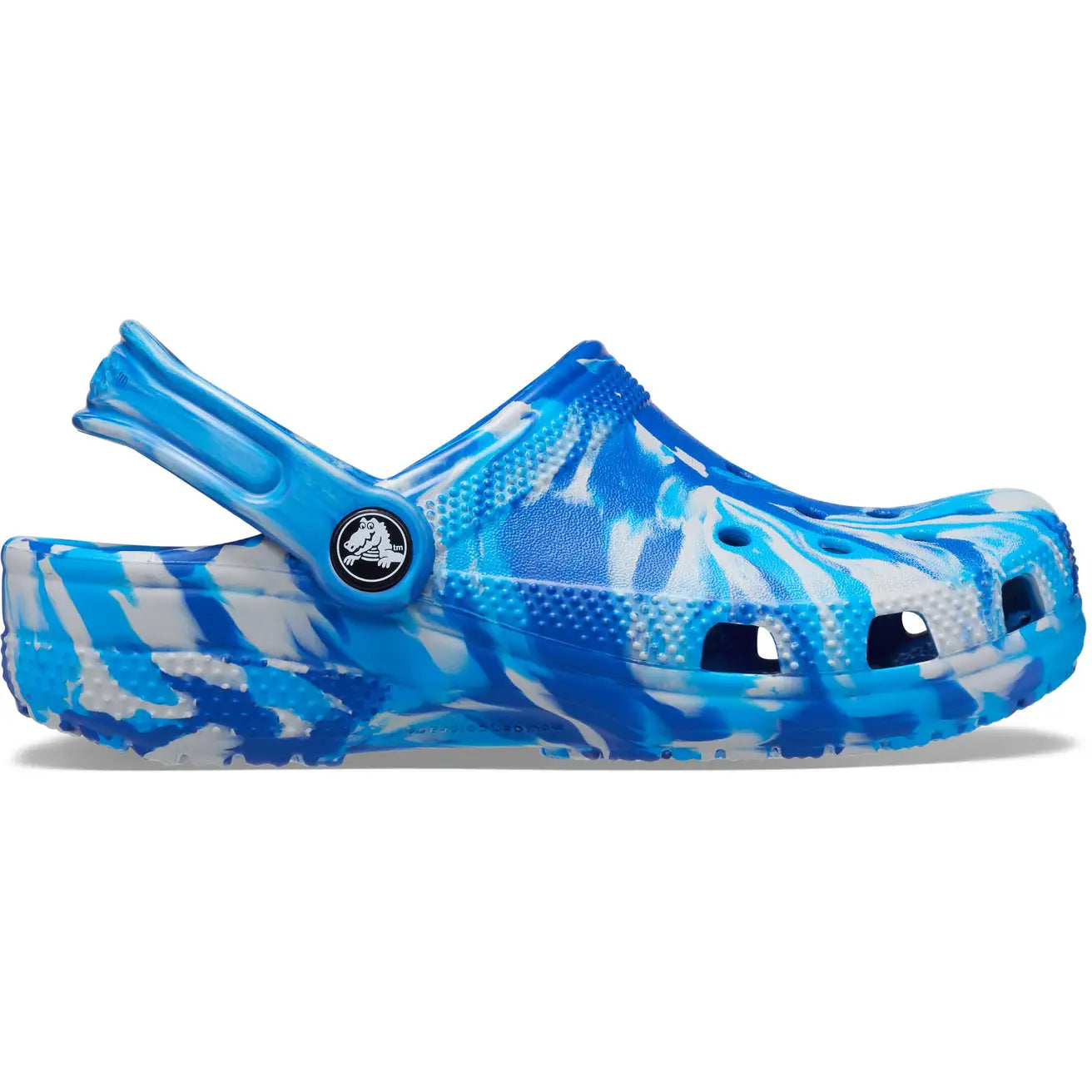 CROCS KIDS CLASSIC MARBLED CLOG - Blue Bolt/Multi