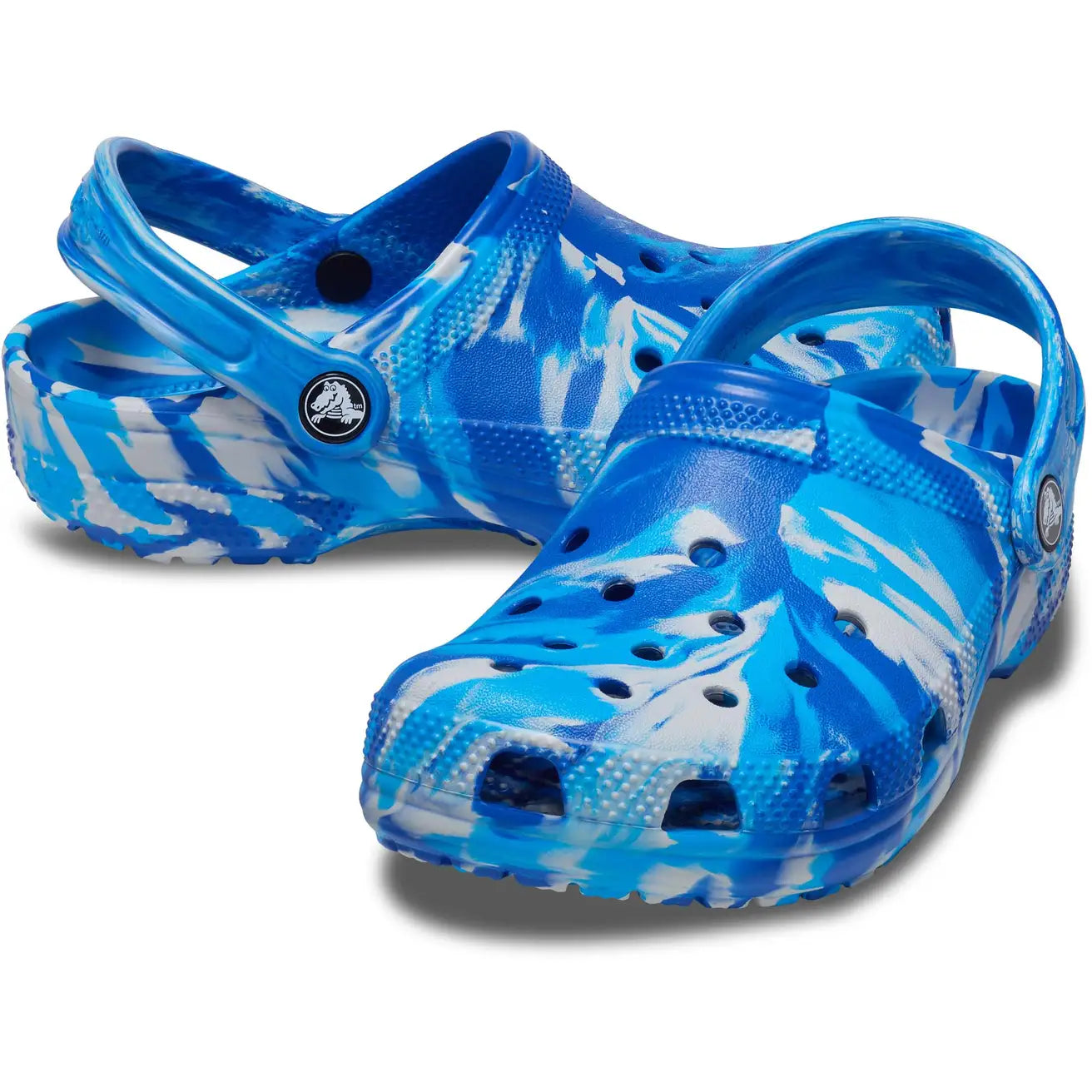 CROCS KIDS CLASSIC MARBLED CLOG - Blue Bolt/Multi