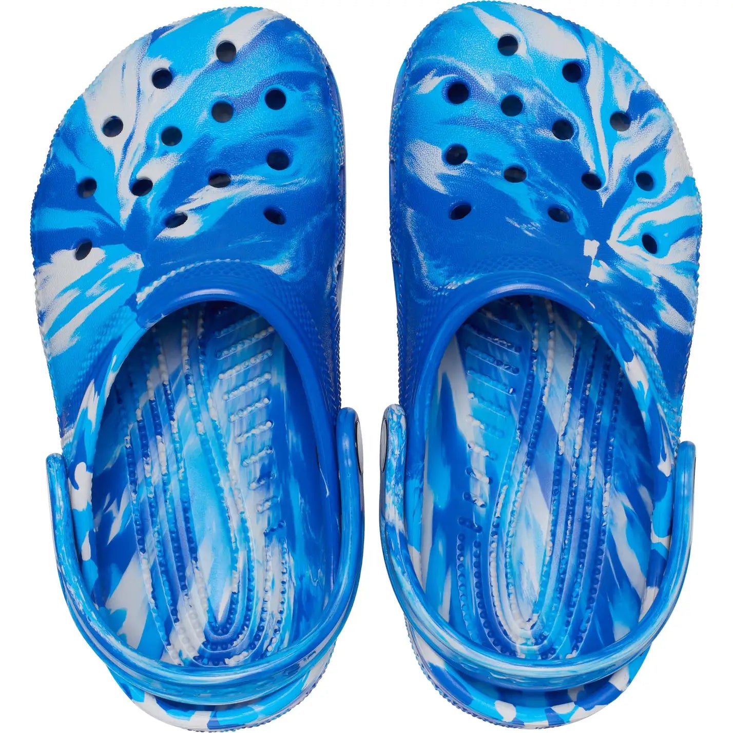 CROCS KIDS CLASSIC MARBLED CLOG - Blue Bolt/Multi