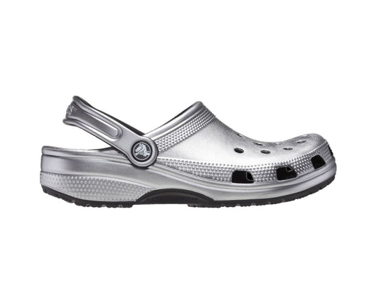 CROCS CLASSIC CLOG - SILVER METALLIC