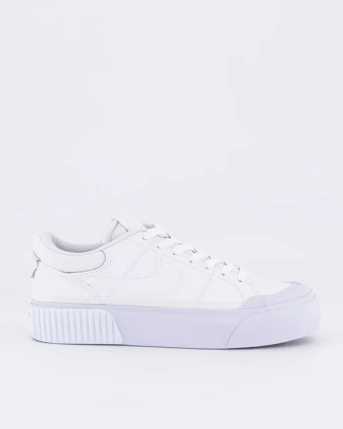 NIKE WOMENS COURT LEGACY LIFT - WHITE/WHITE