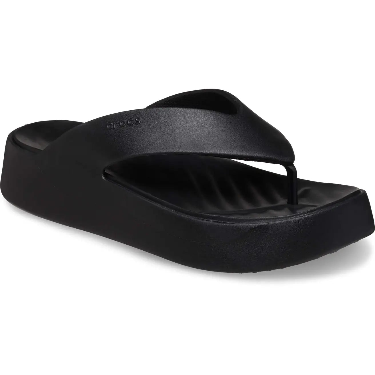 CROCS WOMENS GETAWAY PLATFORM FLIP - BLACK