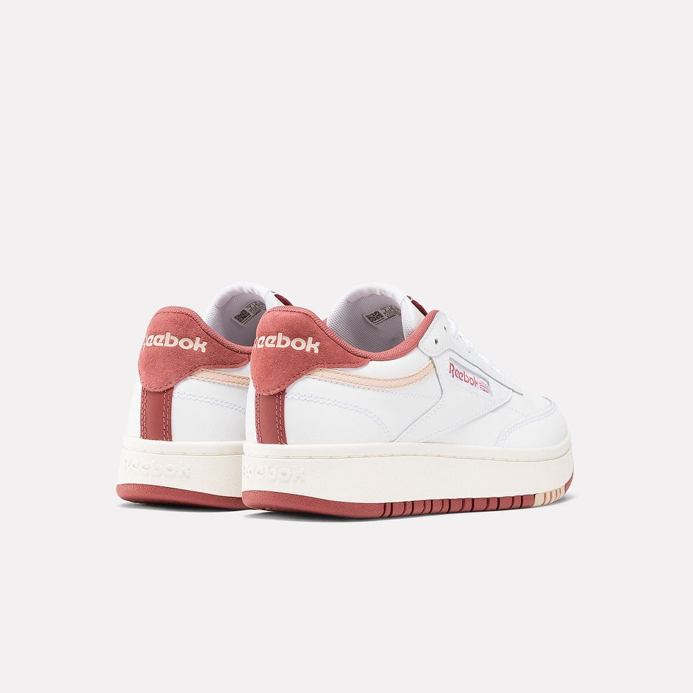 REEBOK WOMENS CLUB C DOUBLE - White/White/Sedona Rose