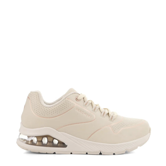 SKECHERS WOMENS UNO 2 GOLDEN TRIM - OFF WHITE