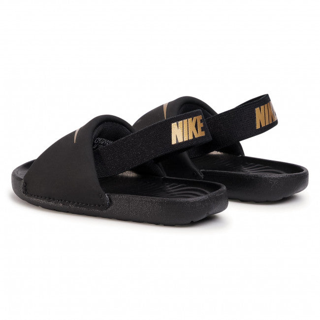 NIKE INFANT KAWA SLIDE - BLACK/METALLIC GOLD