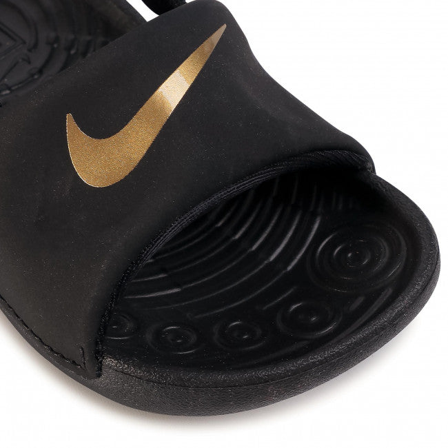 NIKE INFANT KAWA SLIDE - BLACK/METALLIC GOLD