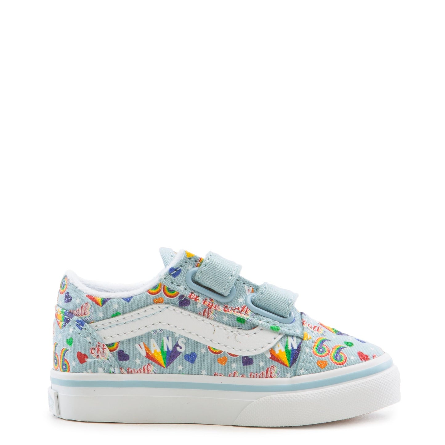 VANS INFANT OLD SKOOL V - (RAINBOW VANS) WINTER SKY/TRUE WHITE