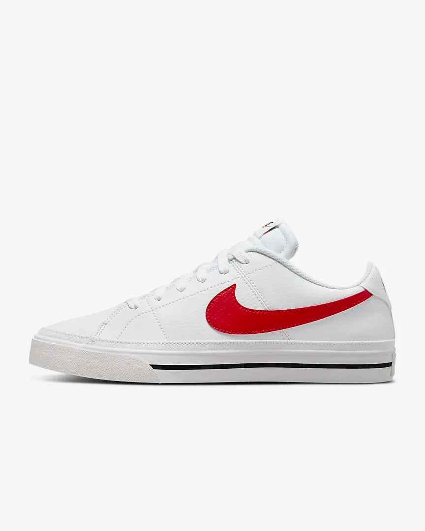 NIKE COURT LEGACY NN - WHITE/UNIVERSITY RED-BLACK