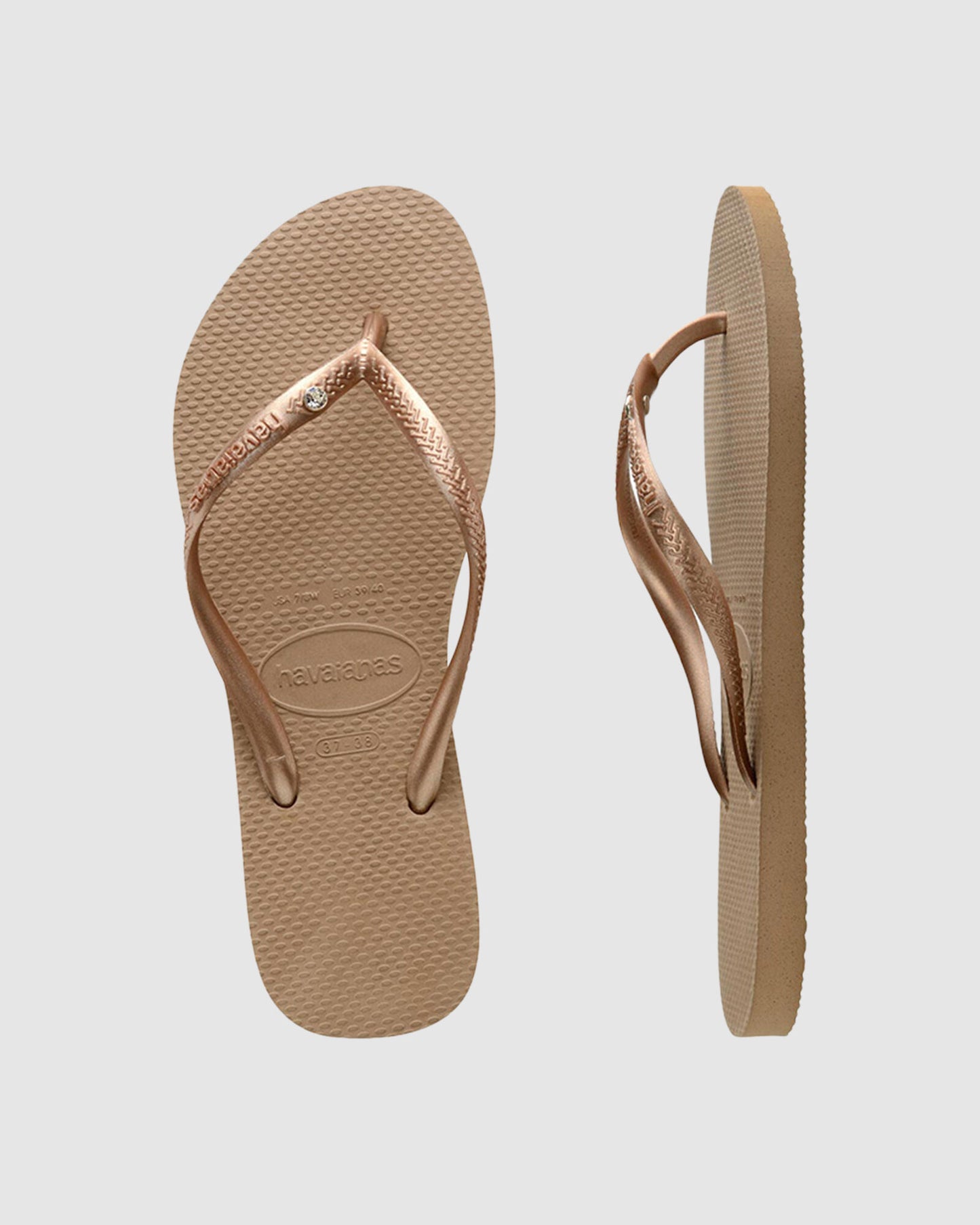 HAVAIANAS SLIM CRYSTAL - ROSE GOLD