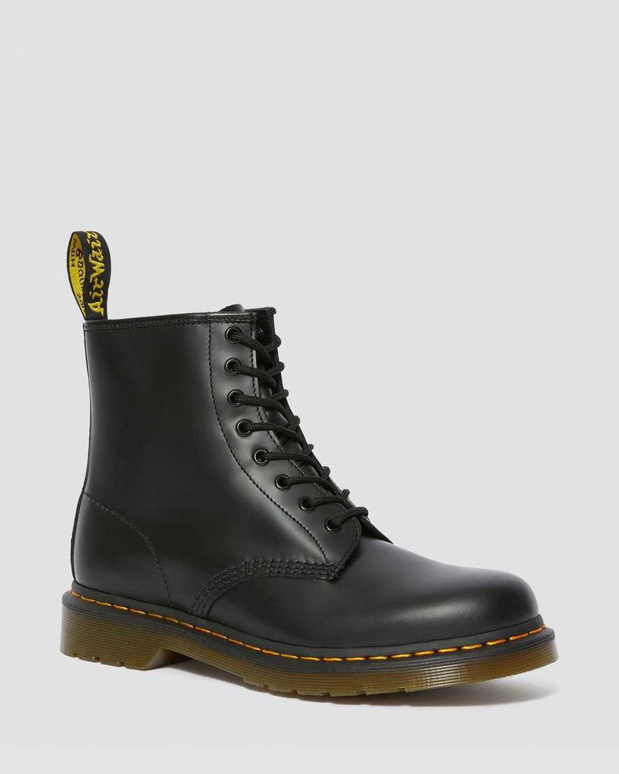 DR MARTENS 1460 SMOOTH LEATHER ANKLE BOOTS - BLACK SMOOTH