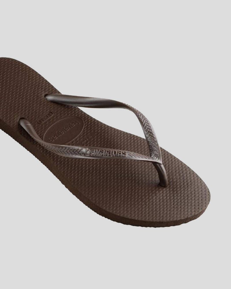 HAVAIANAS SLIM METALLIC - BROWN