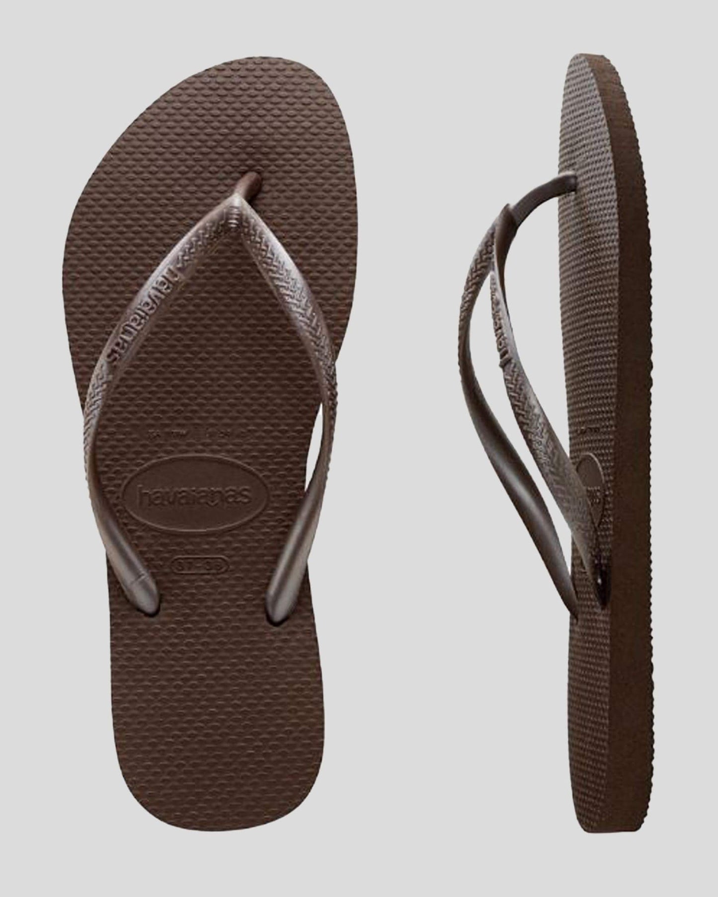 HAVAIANAS SLIM METALLIC - BROWN